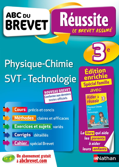 ABC du Brevet Réussite Famille – Physique Chimie SVT Technologie 3e