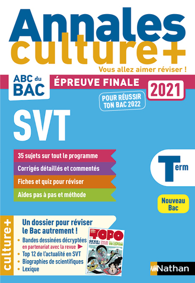 Annales Bac2021 SVT Terminale – Culture +