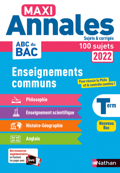 Tout en un Annales BAC 2022 – CC Terminale – Corrigé
