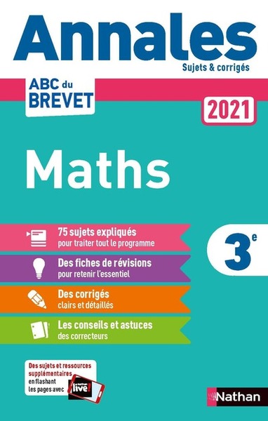 Annales Brevet 2021 Maths – Corrigé