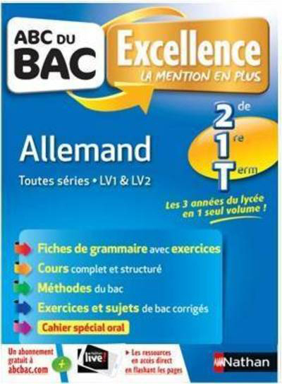ABC du BAC – Excellence – Allemand – 2de, 1ere et Term. toutes séries