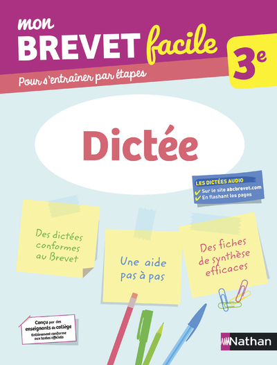 Mon Brevet facile – Dictée 3e