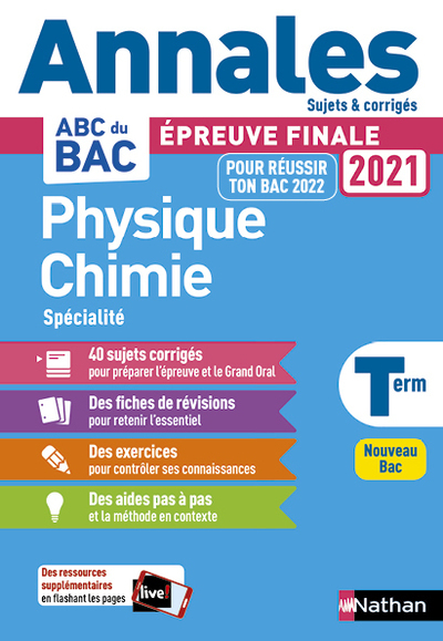 Annales BAC 2021 Physique Chimie Term – Corrigé