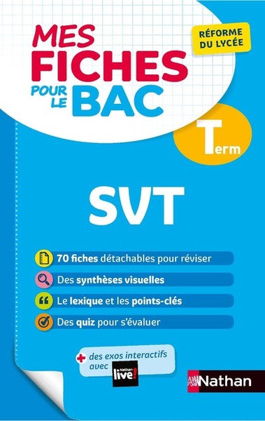 Mes Fiches pour le BAC – Sciences de la Vie et dela Terre – Terminale