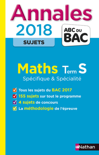 Annales Bac-Maths S Spé & Spé – NC -2018