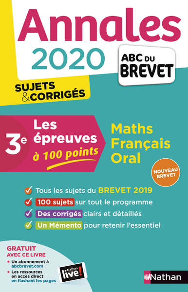 Annales Brevet 2020 Maths Français Oral – Les Epreuves à 100 points