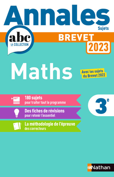 Annales Brevet 2023 Maths – Non Corrigé