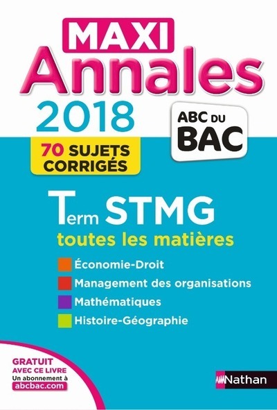 Maxi Annales Bac – Terminale STMG – 2018