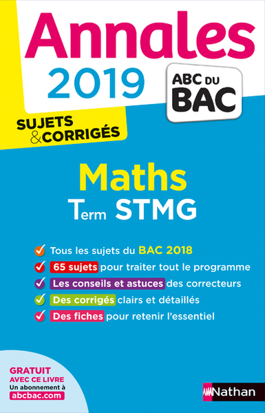Annales Bac 2019 Maths STMG – Corrigé