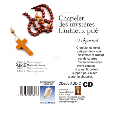 Chapelet des mystères lumineux prié – CD audio – CD206