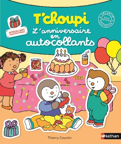 T’choupi L’anniversaire en autocollants