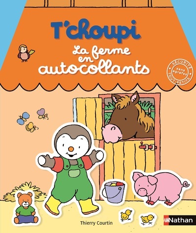 T’choupi la ferme en autocollants