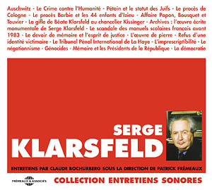 SERGE KLARSFELD ENTRETIENS PAR CLAUDE BOCHURBERG