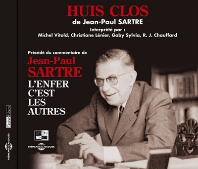 HUIS CLOS PAR MICHEL VITOLD CHRISTINE LENIER GABY SYLVIA R J CHAUDFFARD PRECEDE DU COMMENTAIRE DE JE