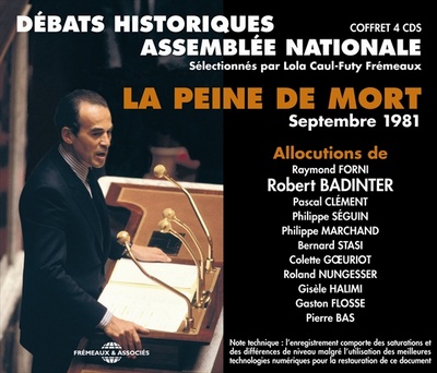 LA PEINE DE MORT CD AUDIO DISCOURS DE L’ASSEMBLEE NATIONALE AVEC ROBERT BADINTER