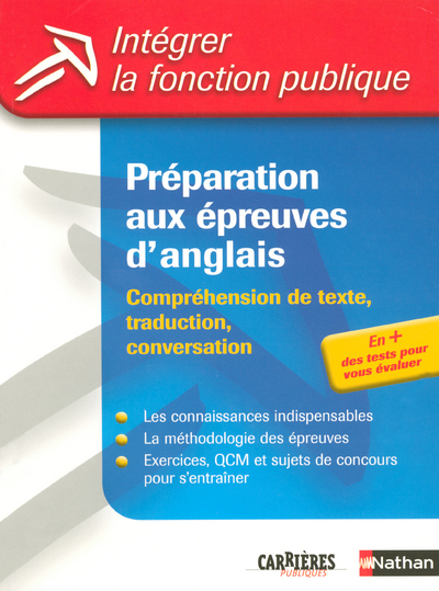 PREPARATION AUX EPREUVES D’ANGLAIS (CATEGORIES A ET B) N025