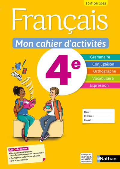 Français – Mon cahier d’activités 4e – Elève -2022