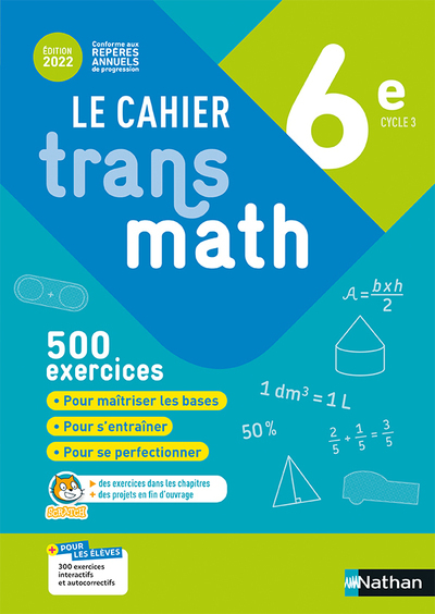 Cahier Transmath 6è 2022 – Cahier de l’élève