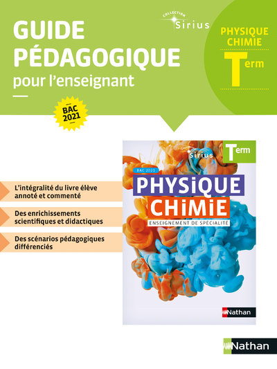 Physique Chimie Terminale – Livre Professeur 2020