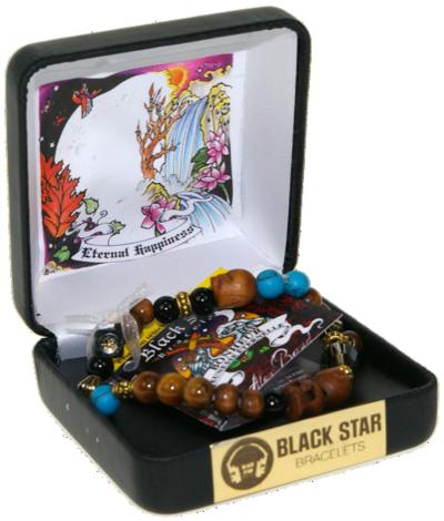 Black Star Bracelet – Bonheur / Jeunesse éternelle – Ecrin