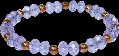 Cristal bracelet – Bien-être/Protection – Lavande