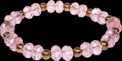 Cristal bracelet – Amour/Amitié – Rose Doré