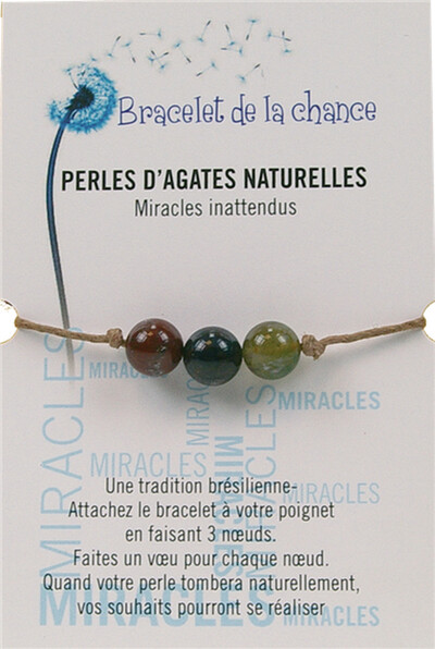 Bracelet de la chance – Perles d’Agates Naturelles