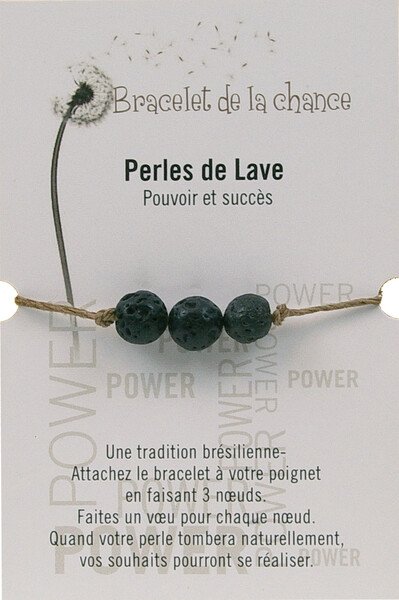 Bracelet de la chance – Perles de Lave