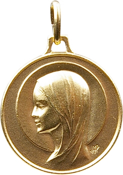 Médaille Vierge Marie dorée