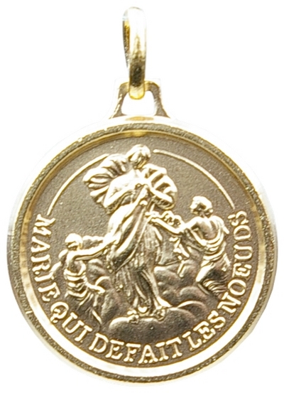 Médaille Marie qui défait les noeuds dorée