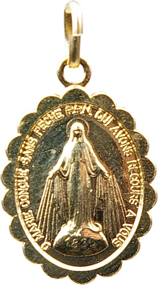 Médaille Notre Dame des Miracles dorée