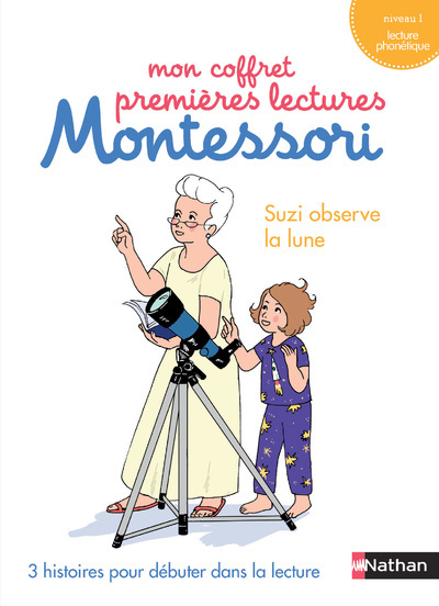 Mon coffret premieres lectures Montessori – Suzi observe la lune – niveau 1