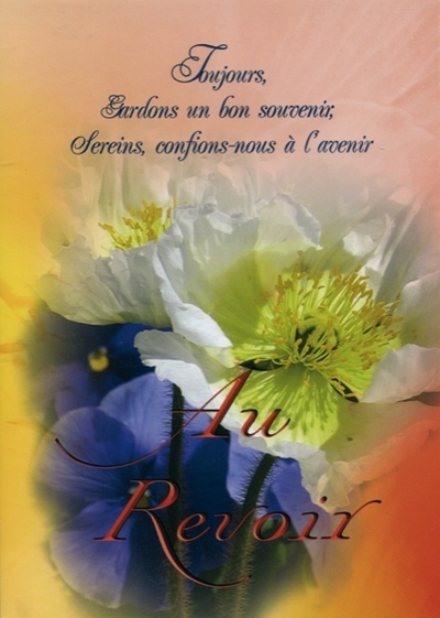 Lot de 5 cartes – Au revoir