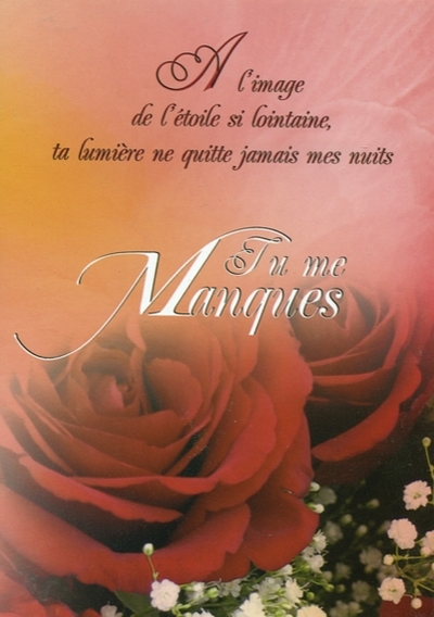 Lot de 5 cartes – Tu me manques