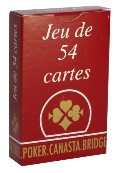 Jeu 54 cartes la Gauloise – boîte carton, dos rouge