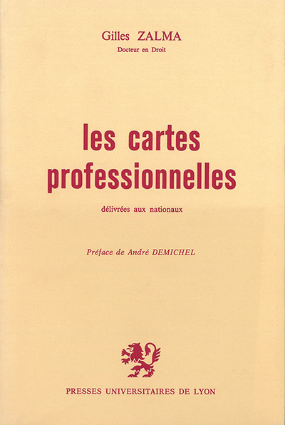 Les Cartes professionnelles délivrées aux nationaux