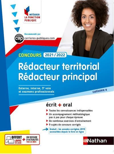 Concours Rédacteur territorial et rédacteur principal – Catégorie B (Intégrer la fonction publique)