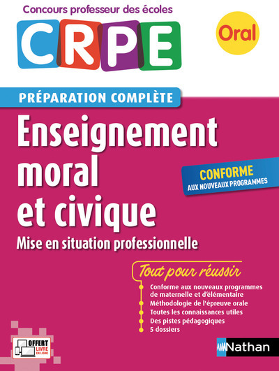 Enseignement moral et civique – Oral (Préparation complète) – Concours Professeur des écoles – 2017