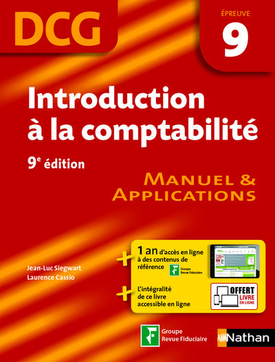 Introduction à la comptabilité DCG – Épreuve 9 – Manuel et applications DCG