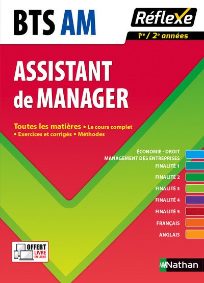 BTS Assistant de manager – Toutes les matières réflexe N 12 – 2016