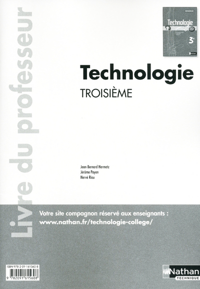 Technologie – 3e Livre du professeur