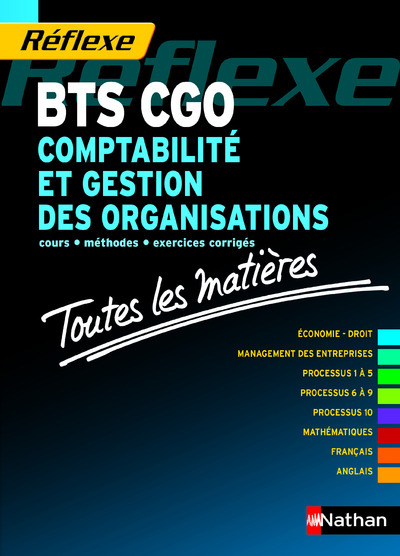 Toutes les matières Comptabilité et gestion des organisations – BTS CGO