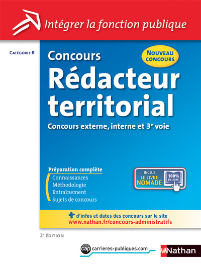 CONCOURS REDACTEUR TERRITORIAL N18 – CATEGORIE B (INTEGRER LA FONCTION PUBLIQUE) 2014