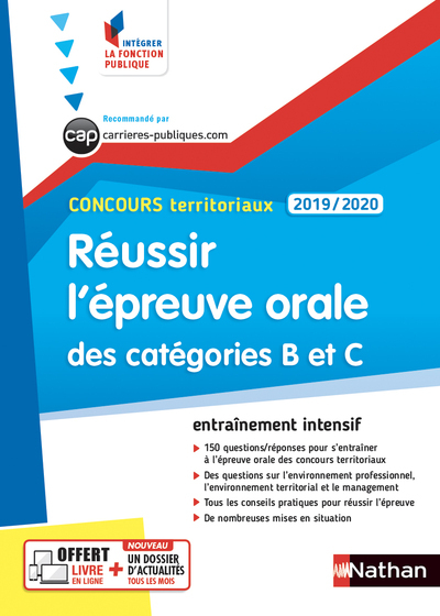 Réussir l’épreuve orale des catégories B et C – Concours territoriaux 2019-2020 – Numéro 51 (IFP)