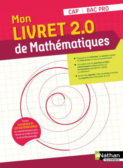 Mon livret 2.0 de mathématiques – CAP/Bac pro – Elève 2021