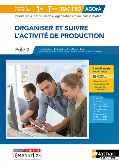 Organiser et suivre l’activité de production 1re/Term Bac pro – Livre + licence élève – 2021