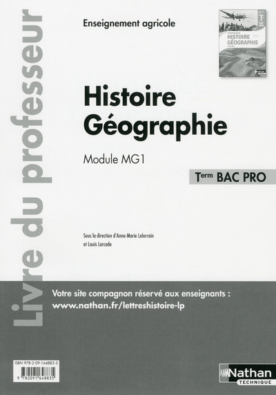 Histoire et Géographie – Module MG 1 – Term Bac pro Agricole – Professeur 2017