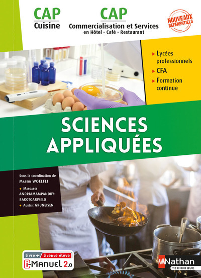 Sciences appliquées – CAP Cuisine/CAP Commercialisation et services en HCR 1/2 Livre + licence élève