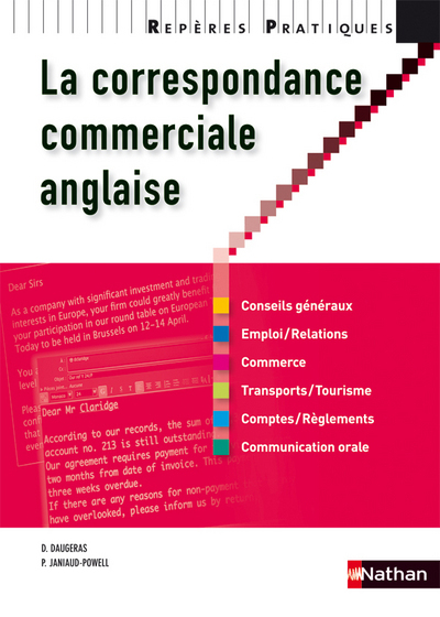 LA CORRESPONDANCE COMMERCIALE ANGLAISE 2010 – REPERES PRATIQUES N18