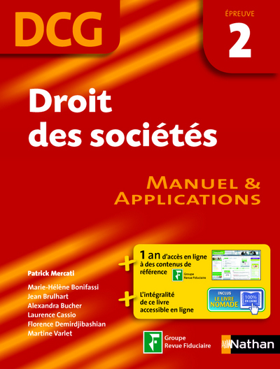 Droit des sociétés DCG – Epreuve 2 – Manuel et applications DCG